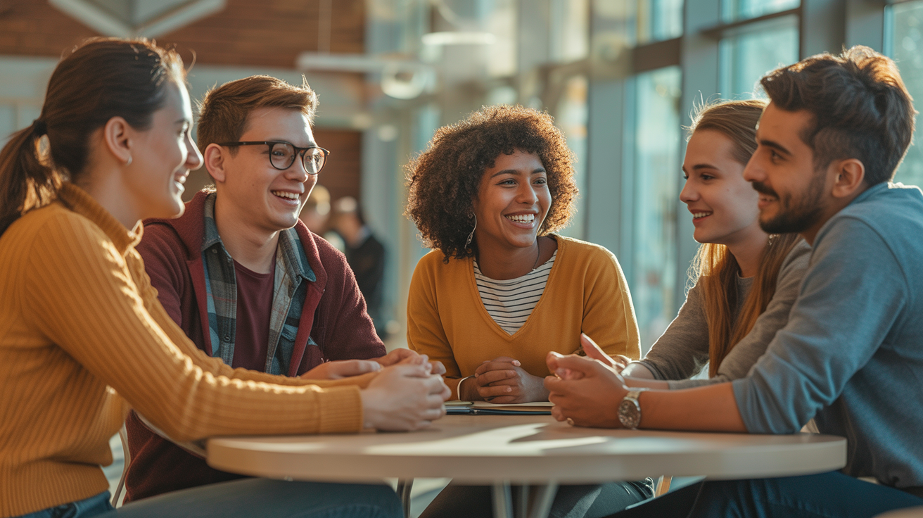 Öğrenciler grup çalışması yapıyor